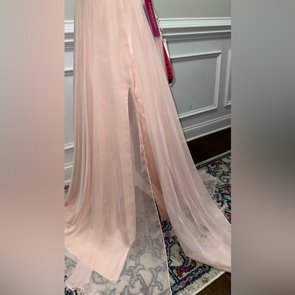NWT MORI LEE PAPARAZZI 97018 EVENING DRESS IN BLUSH SZ 9/10 - Picture 6 of 10